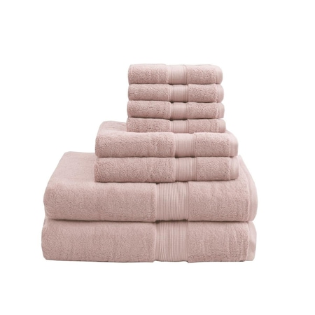 Madison Park Cotton Towel Set - Blush, 8-Piece Set MPS73-321